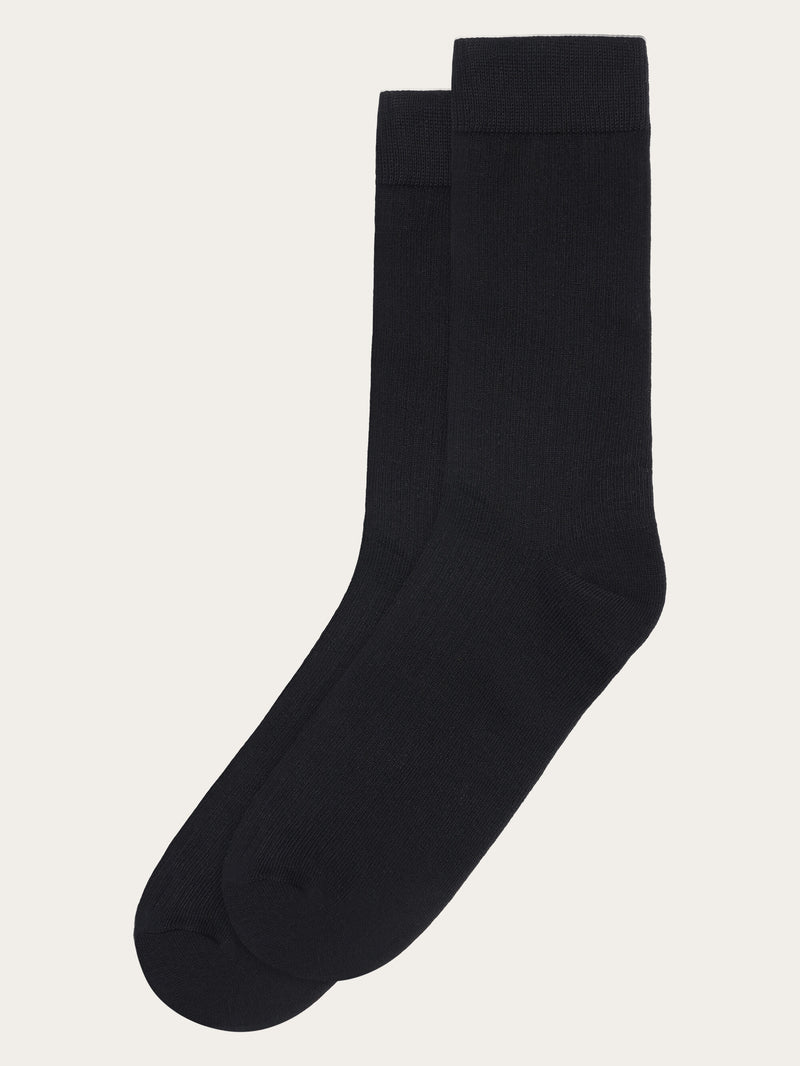 KnowledgeCotton Apparel - UNI 1-pack classic sock - GOTS/Vegan Socks 1300 Black Jet