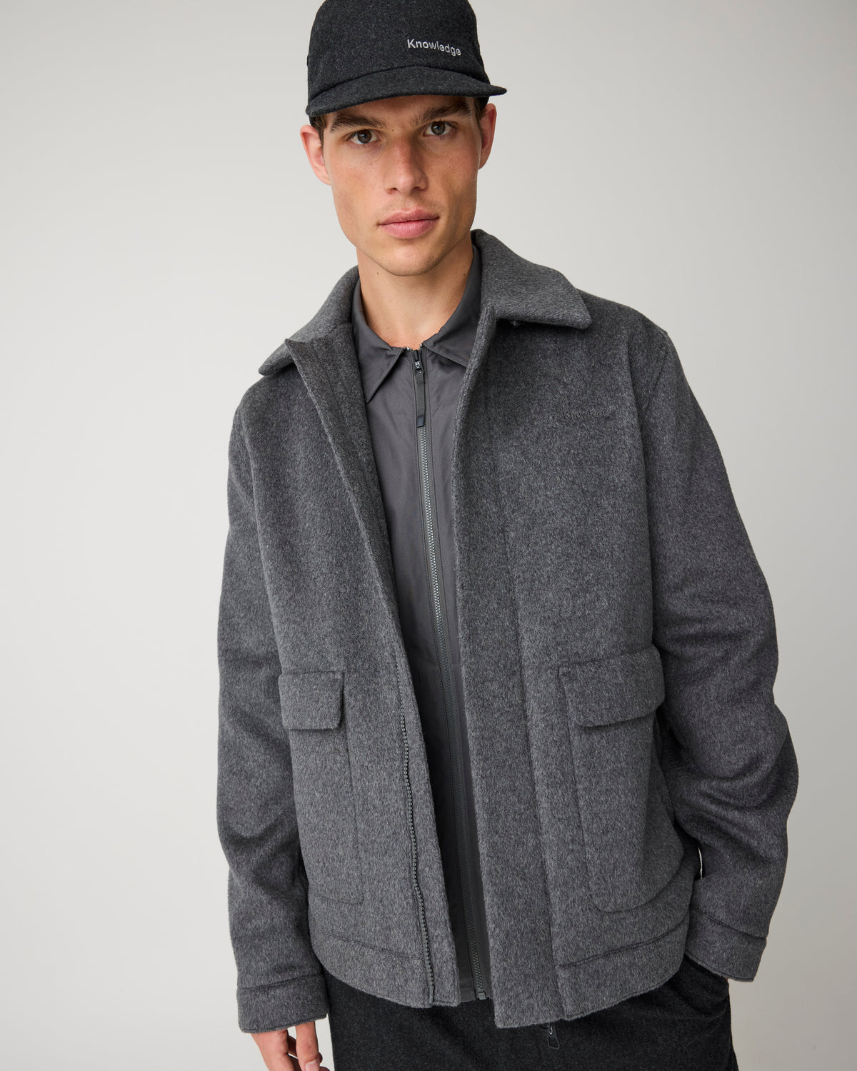 Wool Jacket - Dark Grey Melange
