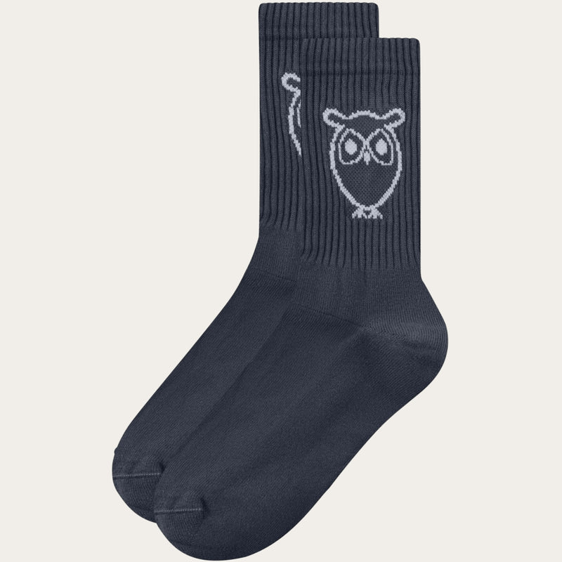 KnowledgeCotton Apparel - UNI 2-pack tennis sock Socks 1001 Total Eclipse