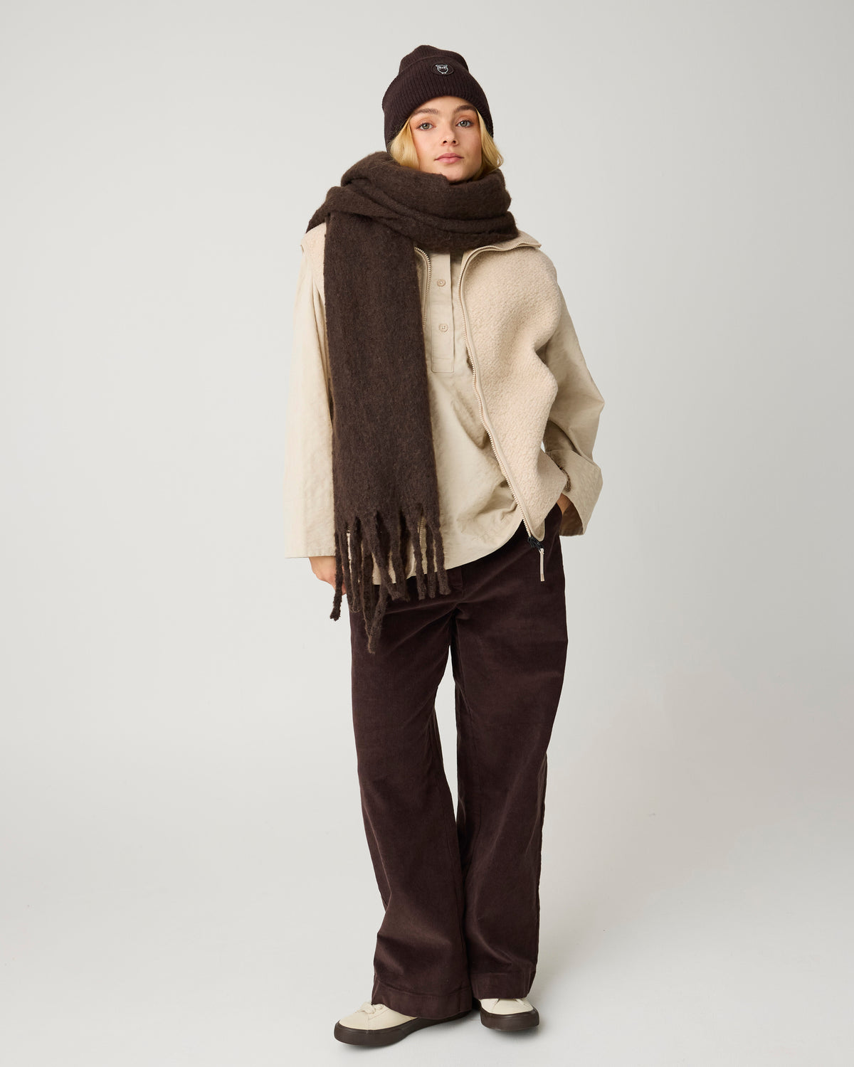 Bora wide corduroy pant - Chocolate Torte