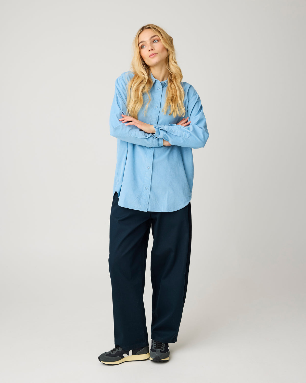 Vega relaxed corduroy shirt - Glacier Lake