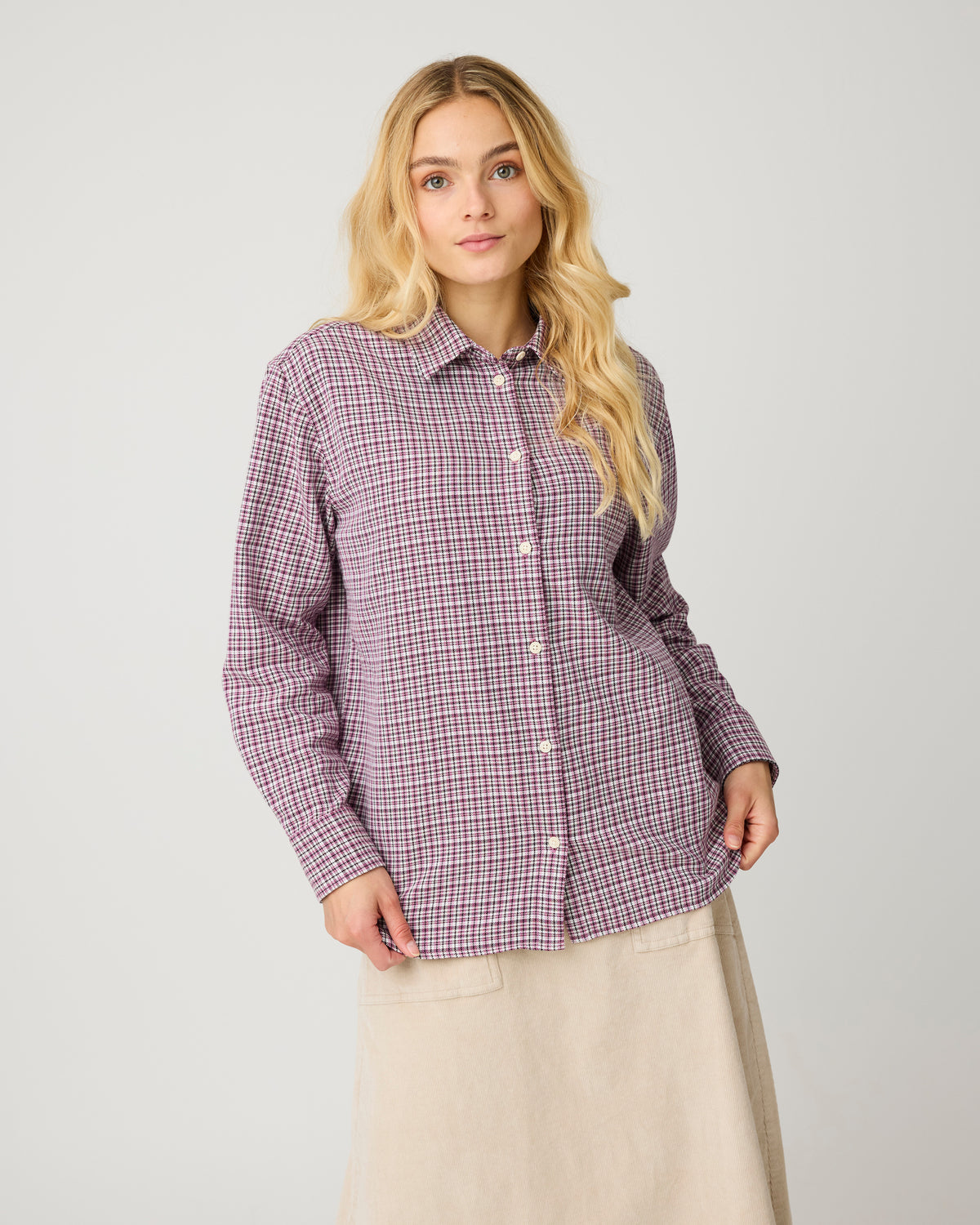 Relaxed check shirt - Pink check