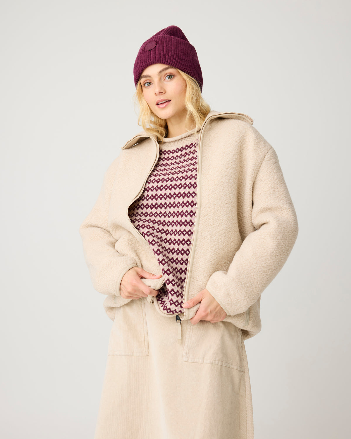 Wool fleece full zip - Item Colour