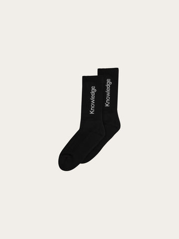 KnowledgeCotton Apparel - UNI 2 pack trademark socks Socks 1487 Chocolate Torte