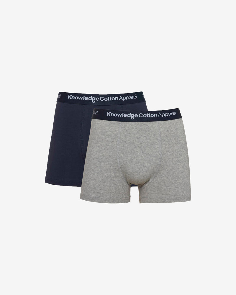 KnowledgeCotton Apparel - MEN 2 pack underwear Underwears 1012 Grey Melange
