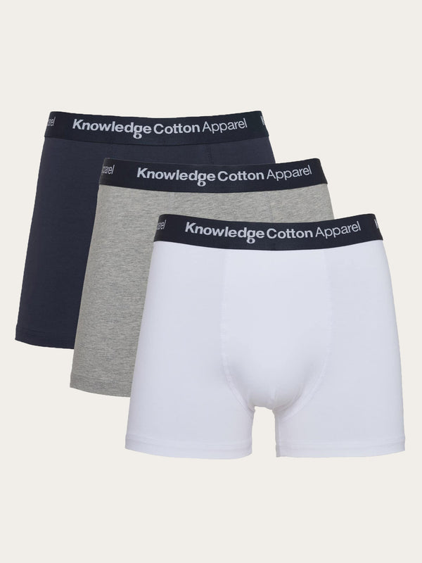 KnowledgeCotton Apparel - MEN 3-pack underwear Underwears 1012 Grey Melange