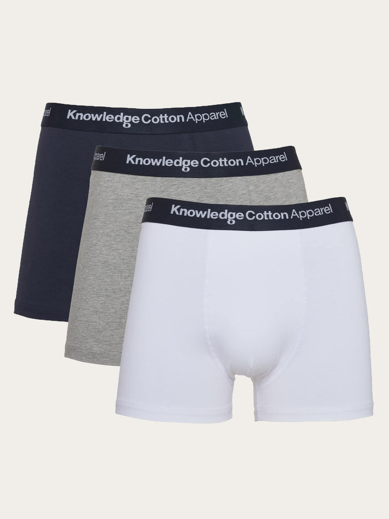 KnowledgeCotton Apparel - MEN 3-pack underwear Underwears 1012 Grey Melange