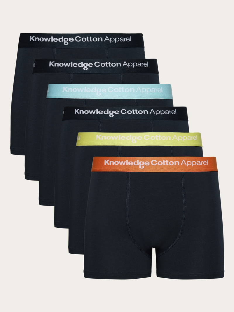KnowledgeCotton Apparel - MEN 6-pack underwear - GOTS/Vegan Underwears 6034 Light Blue
