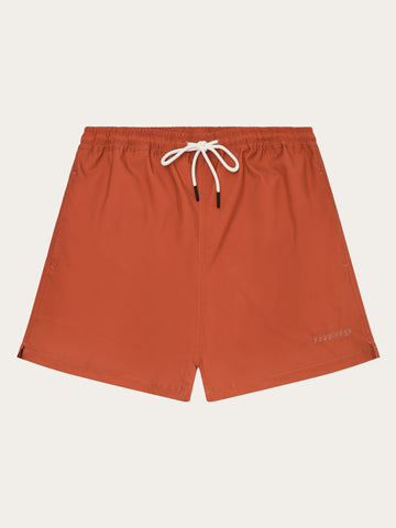 KnowledgeCotton Apparel - MEN BAY stretch swimshorts Swimshorts 1488 Burnt Brick