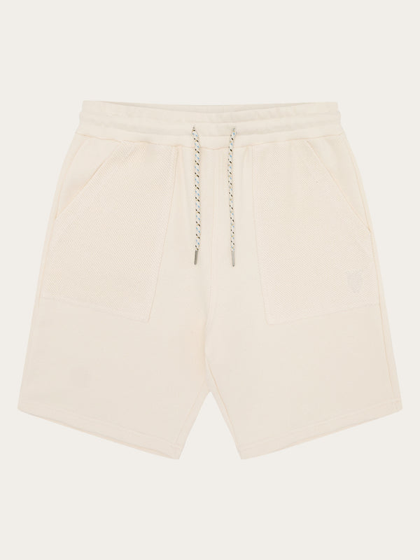 KnowledgeCotton Apparel - MEN BIRCH sweat shorts - GOTS/Vegan Shorts 1387 Egret