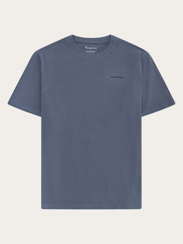 KnowledgeCotton Apparel - MEN Back print t-shirt T-shirts 1226 Vintage Indigo