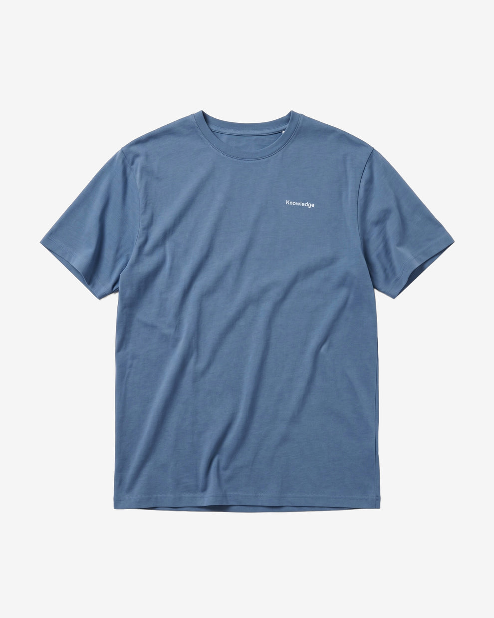 KnowledgeCotton Apparel - MEN Back print t-shirt T-shirts 1226 Vintage Indigo