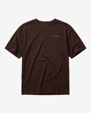 KnowledgeCotton Apparel - MEN Back print t-shirt T-shirts 1487 Chocolate Torte