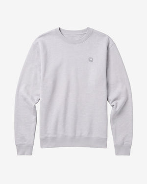 KnowledgeCotton Apparel - MEN Badge crew neck Sweats 1513 Light Heather Grey