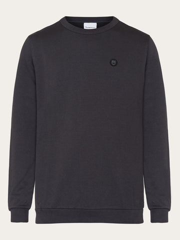 KnowledgeCotton Apparel - MEN Basic badge sweat Sweats 1167 Phantom