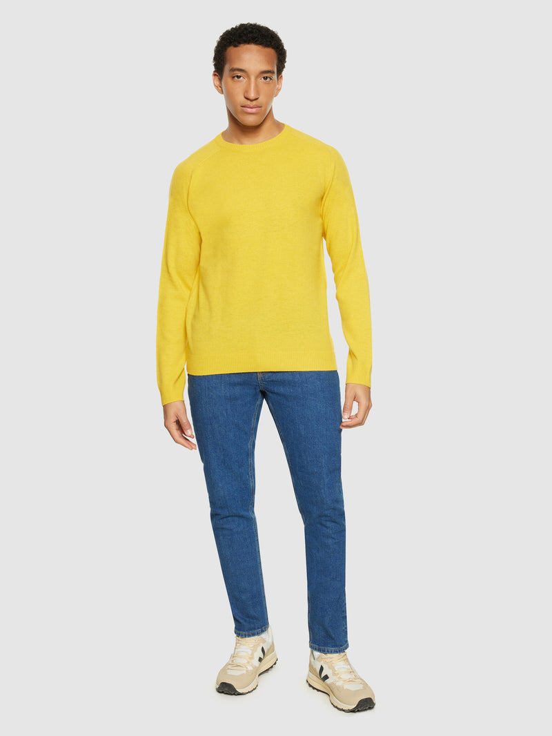 KnowledgeCotton Apparel - MEN Basic o-neck knit Knits 1464 Calendula