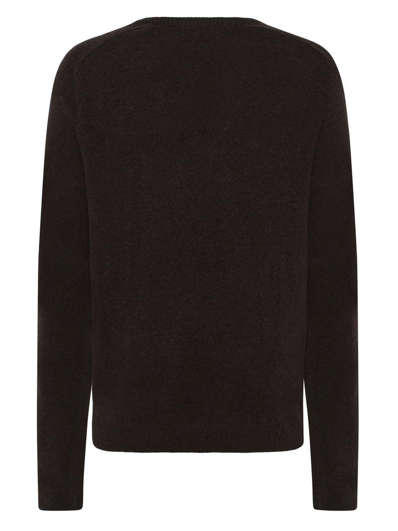 KnowledgeCotton Apparel - MEN Basic o-neck knit Knits 1487 Chocolate Torte