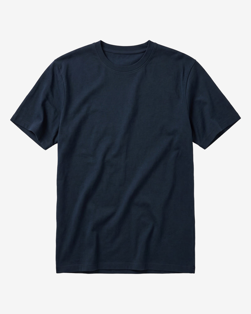 KnowledgeCotton Apparel - MEN Basic t-shirt T-shirts 1001 Total Eclipse