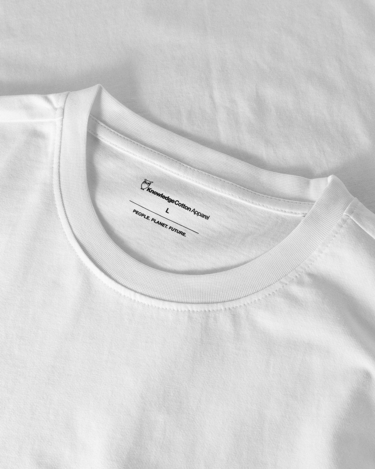 KnowledgeCotton Apparel - MEN Basic t-shirt T-shirts 1010 Bright White