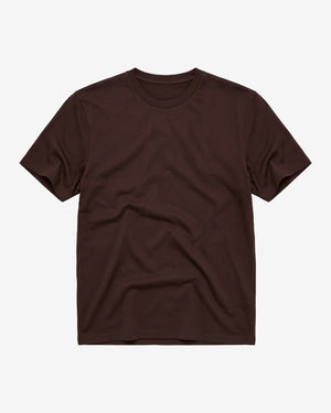KnowledgeCotton Apparel - MEN Basic t-shirt T-shirts 1487 Chocolate Torte