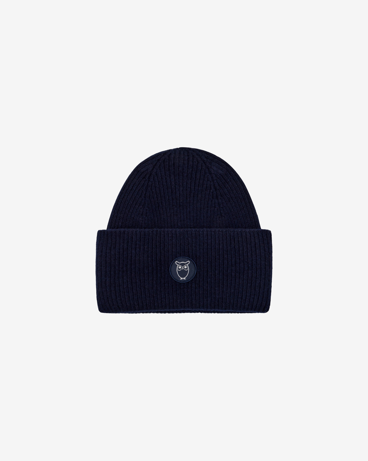 KnowledgeCotton Apparel - UNI Big rib beanie Hats 1001 Total Eclipse