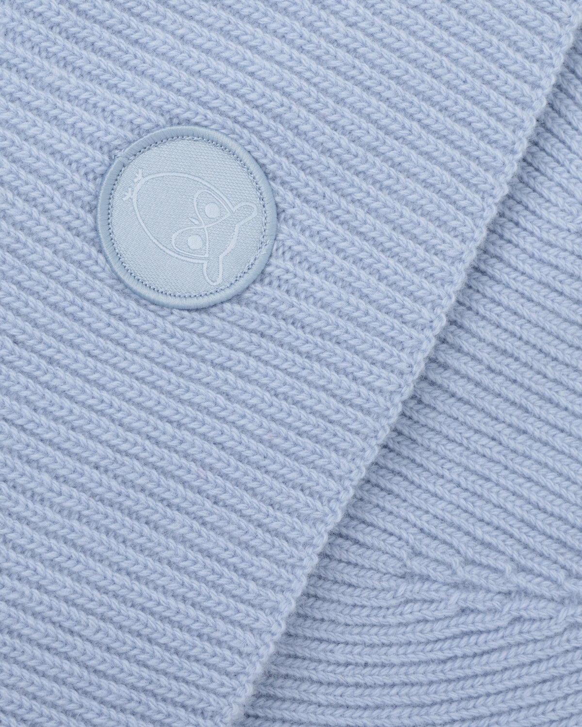 KnowledgeCotton Apparel - UNI Big rib beanie Hats 1322 Asley Blue