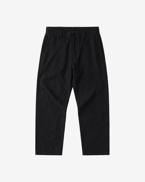 KnowledgeCotton Apparel - WMN Bloom barrel flannel pants Pants 1487 Chocolate Torte