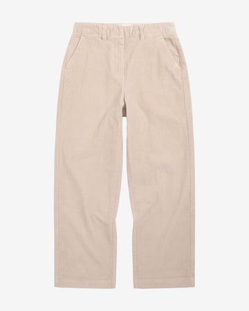 KnowledgeCotton Apparel - WMN Bora wide corduroy pant Pants 1228 Light feather gray