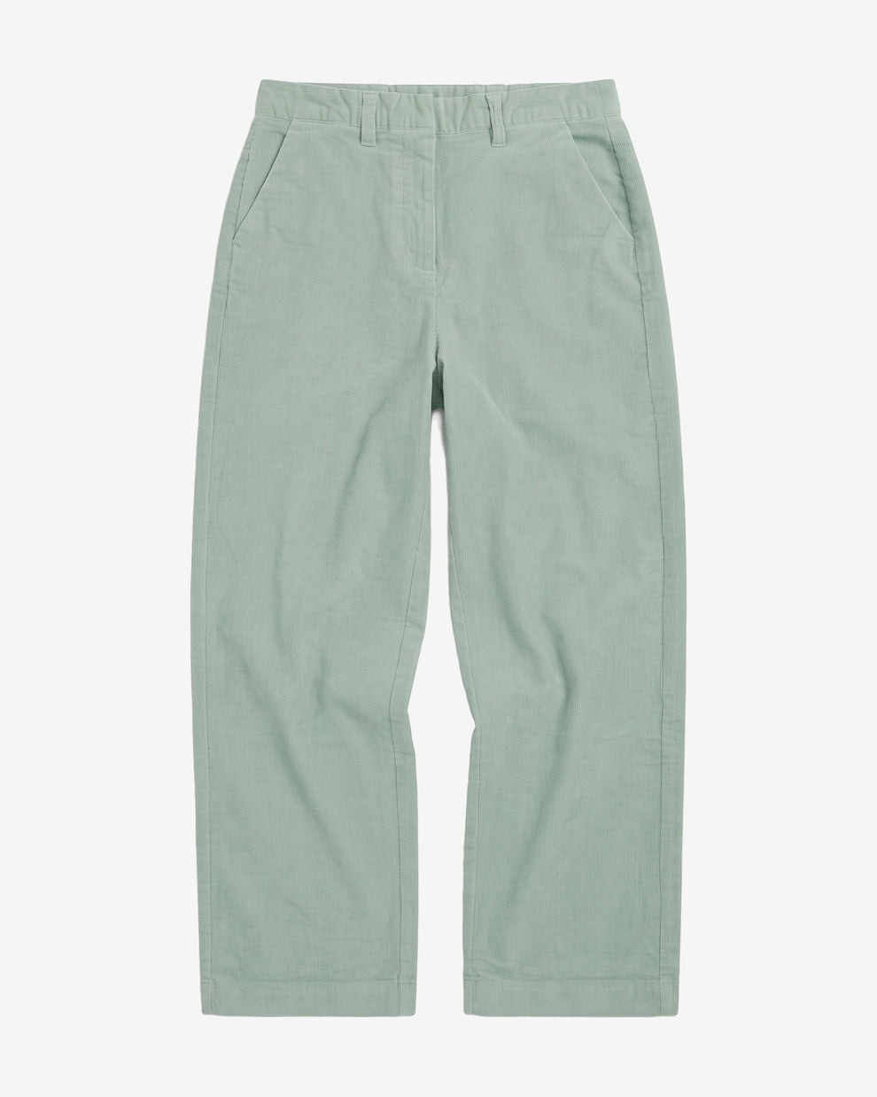 KnowledgeCotton Apparel - WMN Bora wide corduroy pant Pants 1396 Lily Pad