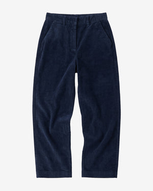KnowledgeCotton Apparel - WMN Bora wide corduroy pant Pants 1412 Night Sky