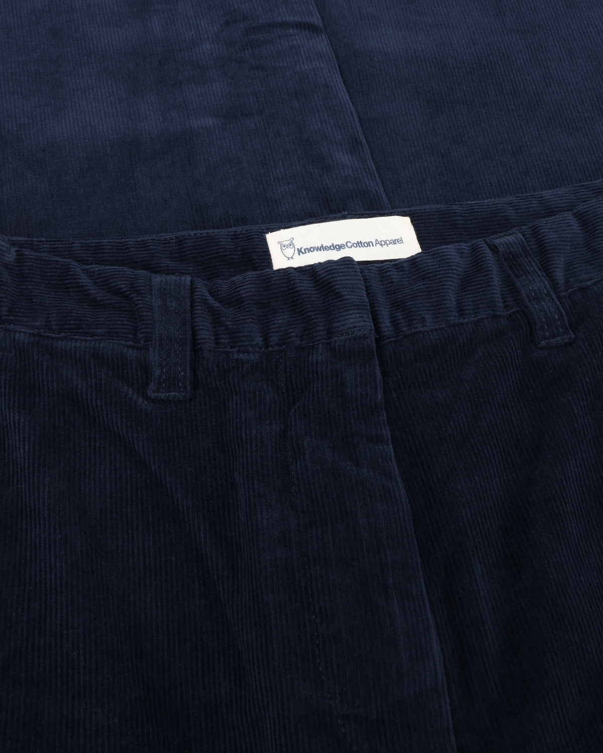 KnowledgeCotton Apparel - WMN Bora wide corduroy pant Pants 1412 Night Sky