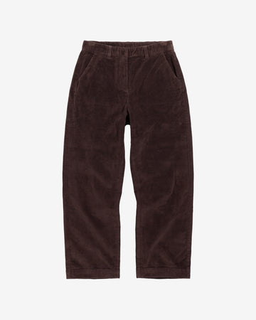 KnowledgeCotton Apparel - WMN Bora wide corduroy pant Pants 1487 Chocolate Torte