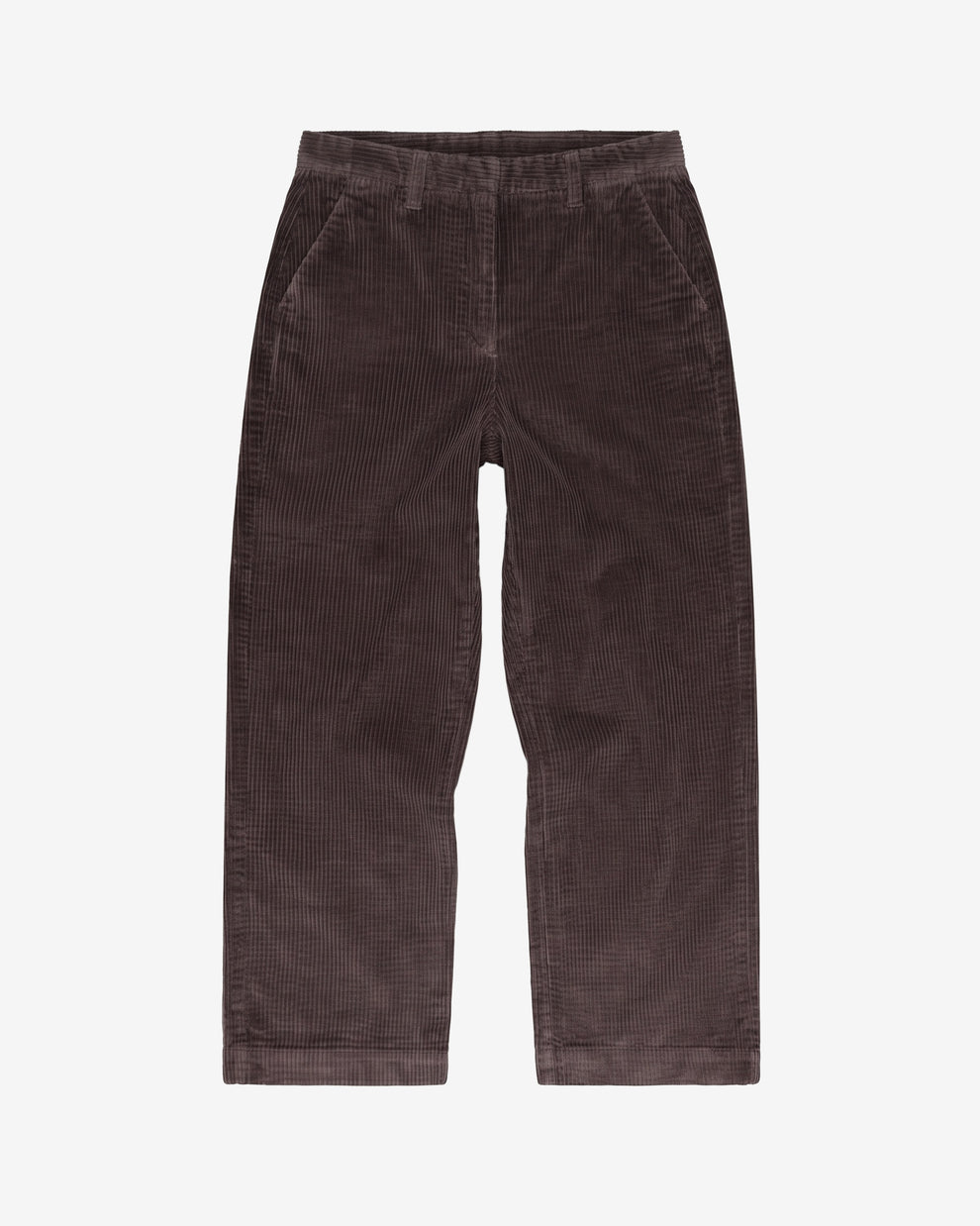 KnowledgeCotton Apparel - WMN Bora wide corduroy pants Pants 1487 Chocolate Torte