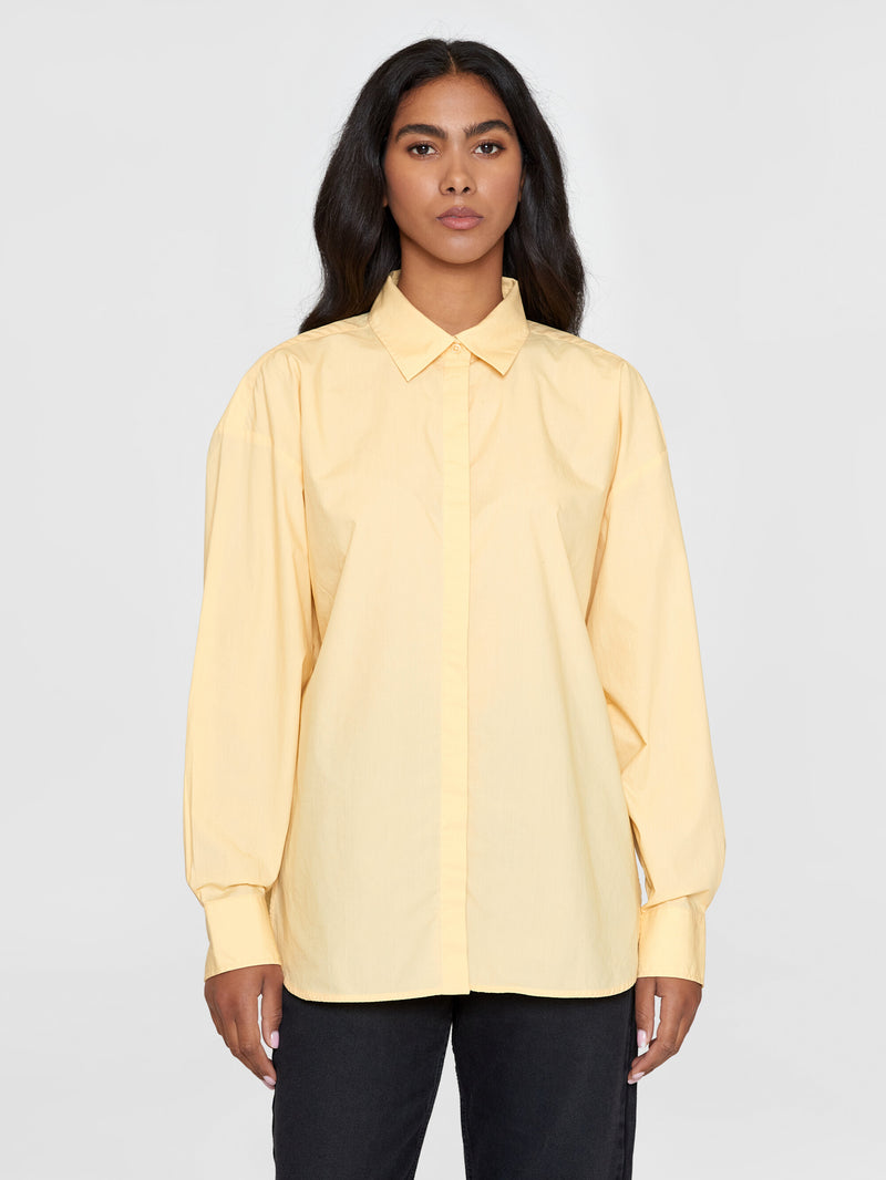 KnowledgeCotton Apparel - WMN Boxy poplin Shirt Shirts 1352 Impala