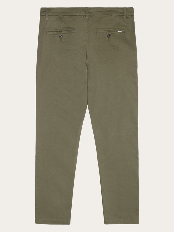 KnowledgeCotton Apparel - MEN CHUCK regular canvas pants - GOTS/Vegan Pants 1068 Burned Olive