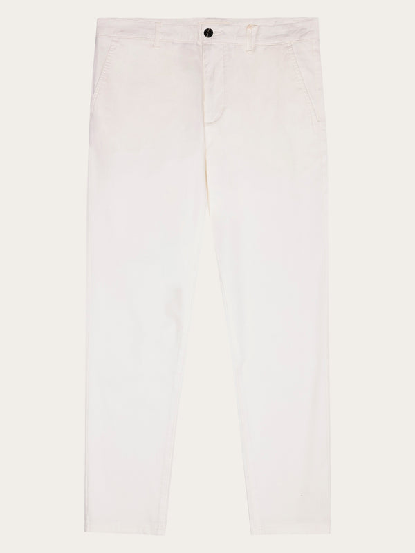 KnowledgeCotton Apparel - MEN CHUCK regular canvas pants - GOTS/Vegan Pants 1387 Egret