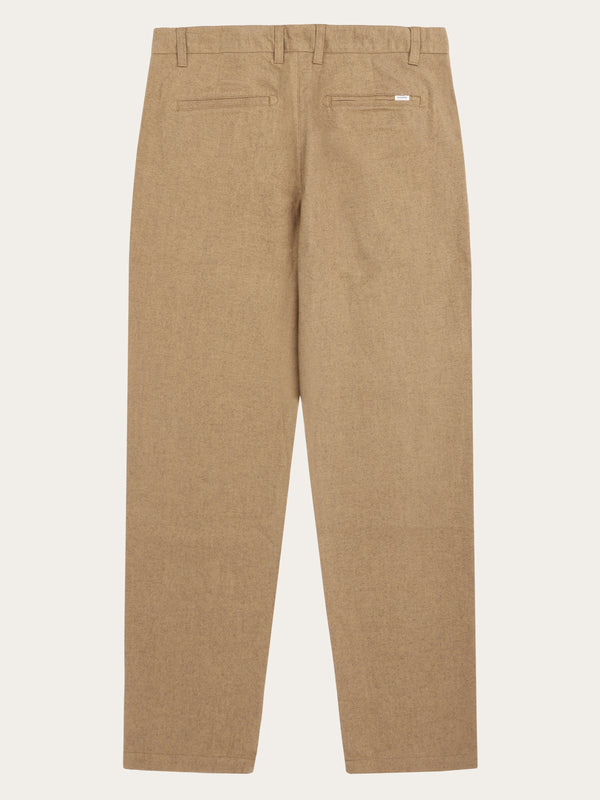 KnowledgeCotton Apparel - MEN CHUCK regular flannel chino pants Pants 1484 Apple Cinnamon
