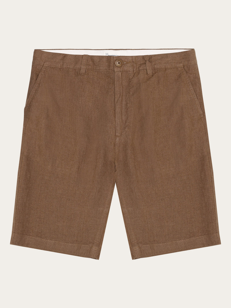 KnowledgeCotton Apparel - MEN CHUCK regular linen shorts - GOTS/Vegan Shorts 1019 Tuffet