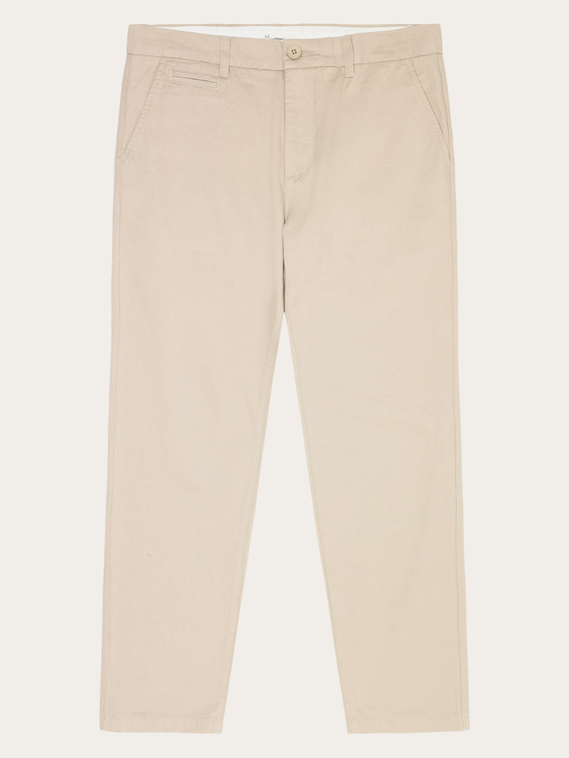 KnowledgeCotton Apparel - MEN CHUCK regular twill chino pants Pants 1228 Light feather gray