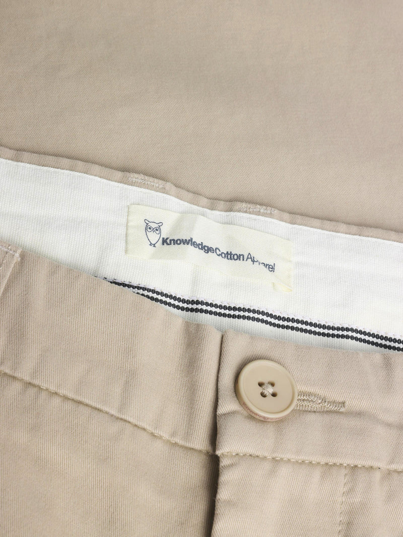 KnowledgeCotton Apparel - MEN CHUCK regular twill chino pants Pants 1228 Light feather gray