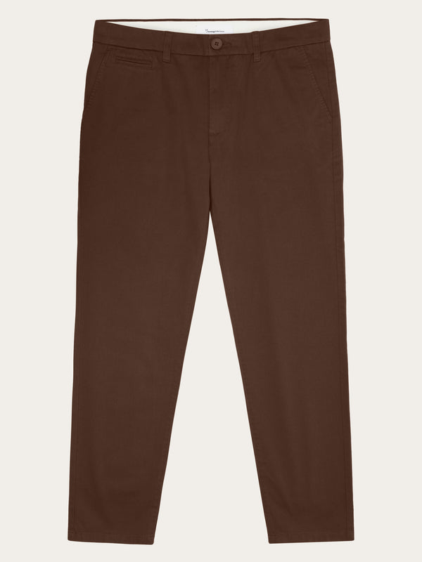 KnowledgeCotton Apparel - MEN CHUCK regular twill chino pants Pants 1243 Demitasse (brown)