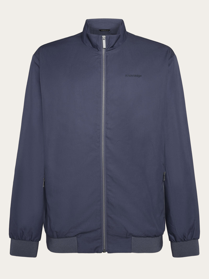 KnowledgeCotton Apparel - MEN Canvas Light shell bomber jacket - GOTS/Vegan Jackets 1226 Vintage Indigo