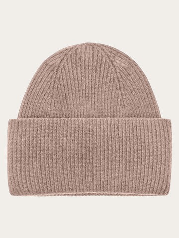 KnowledgeCotton Apparel - UNI Cashmere Rib Beanie RWS Hats 1336 Kelp melange