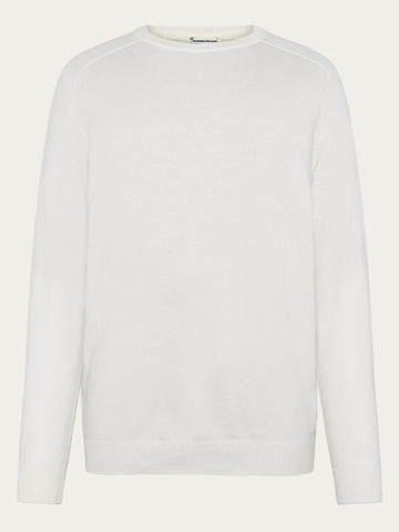 KnowledgeCotton Apparel - MEN Cashmere crew neck sweater Knits 1387 Egret