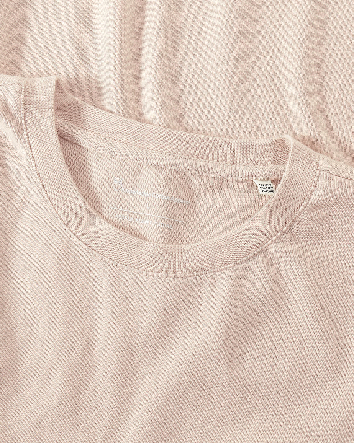 KnowledgeCotton Apparel - MEN Chest embroidery t-shirt T-shirts 1228 Light feather gray