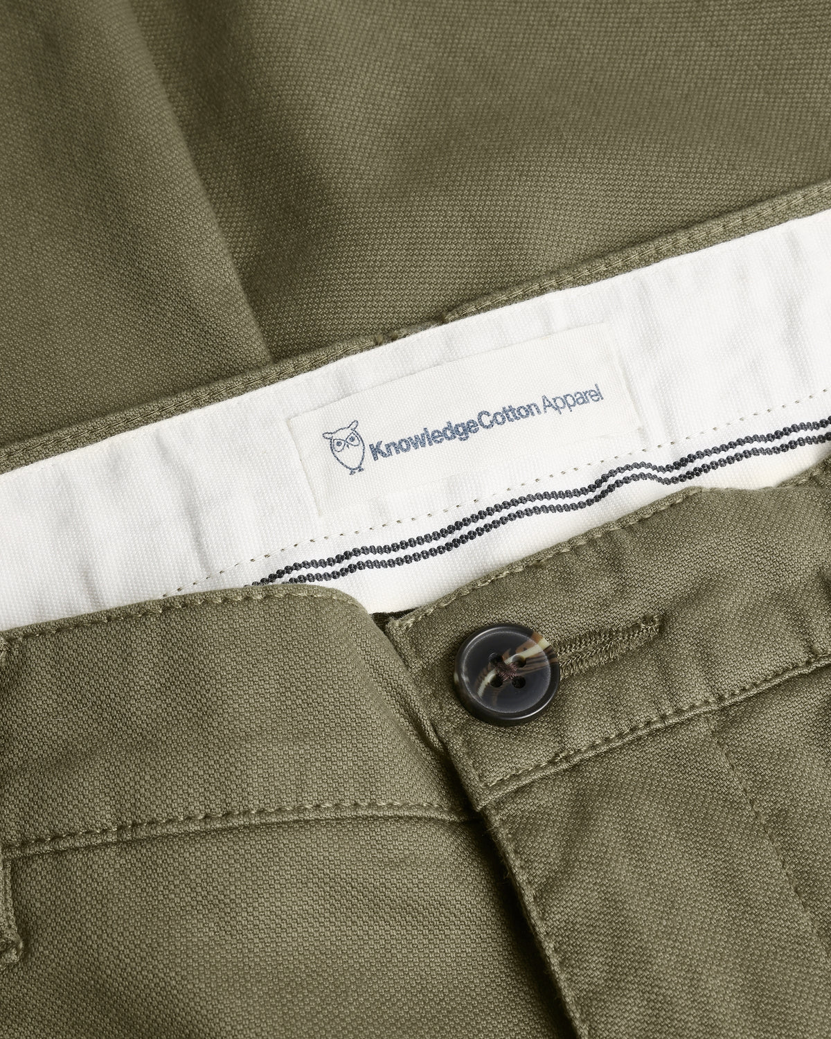 KnowledgeCotton Apparel - MEN Chuck regular canvas pants Pants 1068 Burned Olive