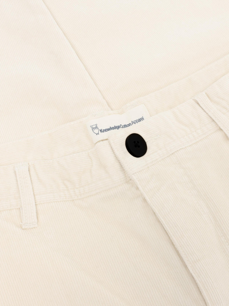 KnowledgeCotton Apparel - MEN Chuck regular corduroy pants Pants 1387 Egret