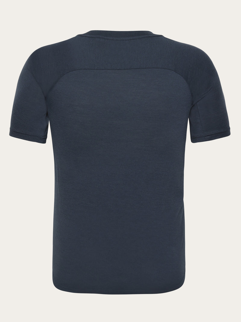 KnowledgeCotton Apparel - WMN Dynamic Wool 175 Single constructed t-shirt - RWS T-shirts 1001 Total Eclipse