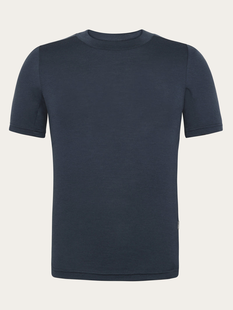 KnowledgeCotton Apparel - WMN Dynamic Wool 175 Single constructed t-shirt - RWS T-shirts 1001 Total Eclipse
