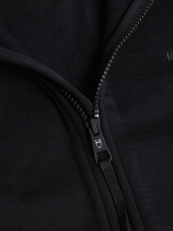 KnowledgeCotton Apparel - MEN Dynamic Wool 320 Fleece hoodie - RWS Fleeces 1300 Black Jet